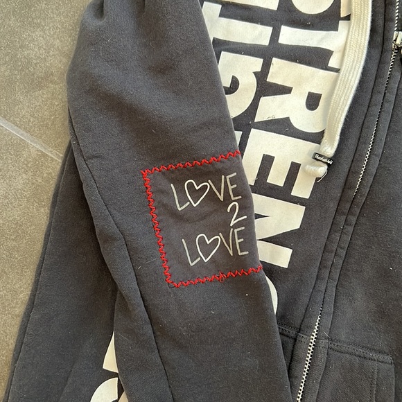 Peace Love World Zip Up Sweatshirt - Picture 2 of 7